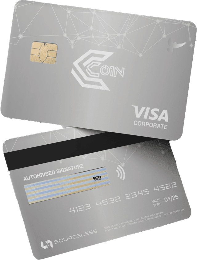 CCcoin Network Platinum Silver Card